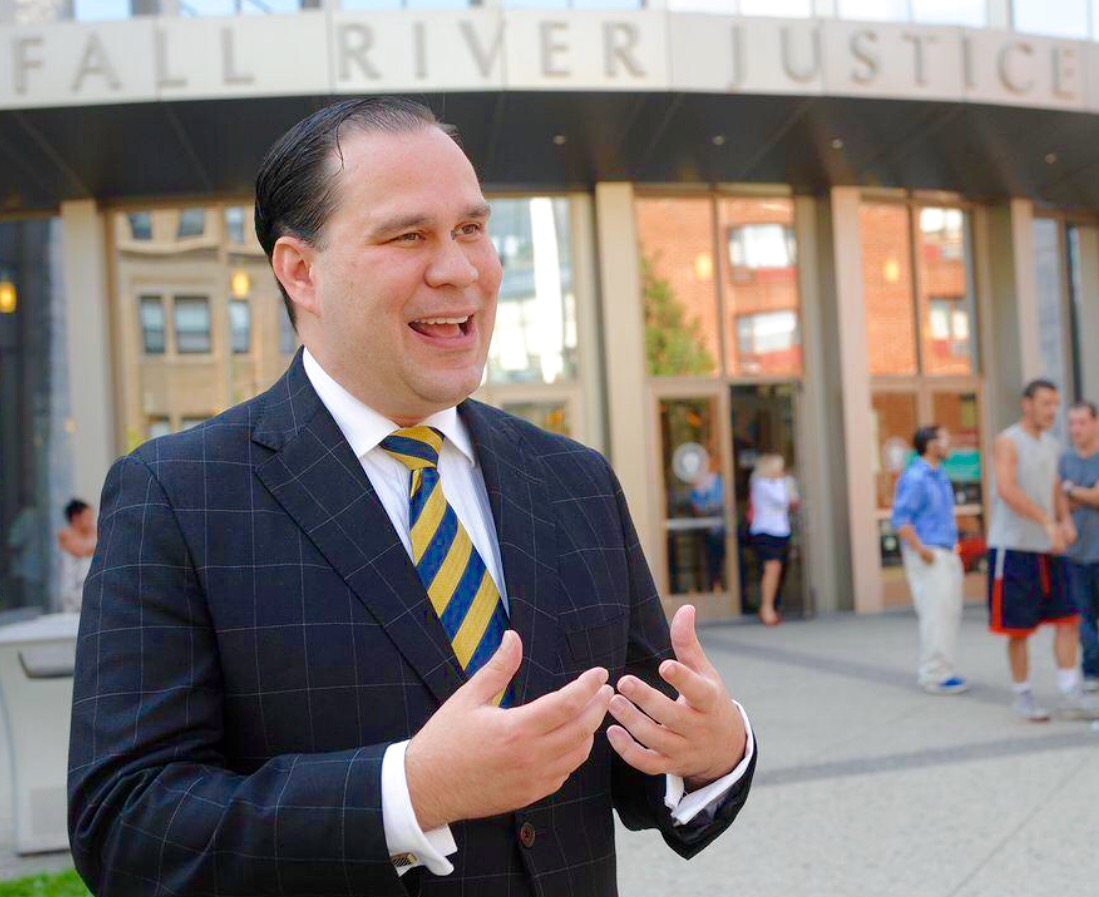 Will Flanagan outside the Fall River Justice Center
